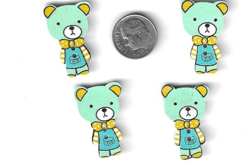 Teal Teddy Buttons