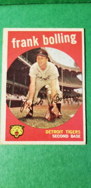 1959 - TOPPS EXMT - NRMT BASEBALL - CARD NO. 280 - FRANK BOLLING - TIGERS