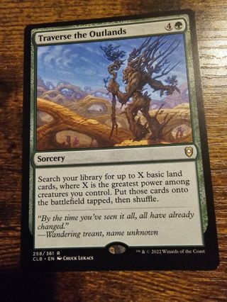 Magic the gathering mtg Traverse the outlands rare card Baldurs Gate