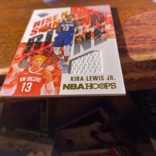 2020-21 panini hoops rise n shine Kira Lewis jr game used jersey basketball card 