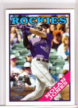 Nolan Jones, 2023 Topps 1988 Retro ROOKIE Card #88US-22, Colorado Rockies, (L6