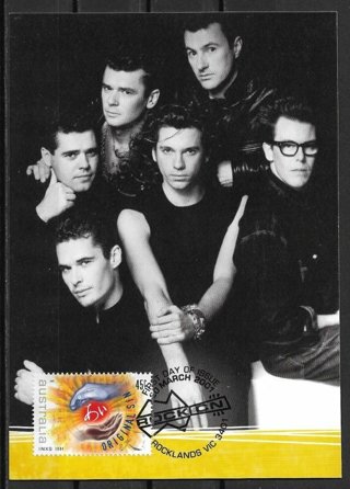 2001 Australia 1943d Rock Music: Original Sin by INXS maxi card