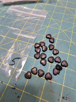 Rubber heart beads 