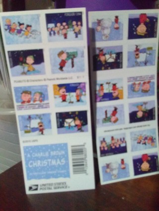 40 Brand New A Charlie Brown Christmas Forever Stamps