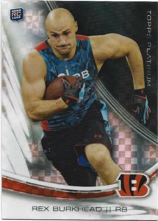 2013 TOPPS PLATINUM REX BURKHEAD PRIZM REFRACTOR ROOKIE CARD