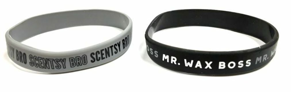 Set Of 2 Scentsy Mr. Wax Boss Silicone Bracelets ~ * ~ New ~ * ~