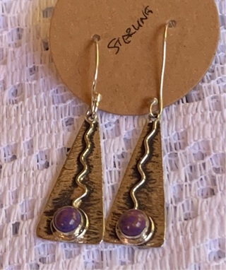 Artisan designed sterling silver earrings 