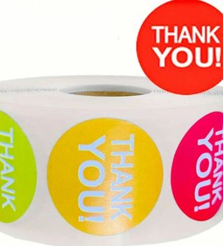 ➡️⭕(8) 1.5" THANK YOU STICKERS!!⭕