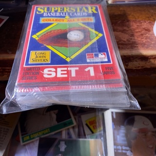 (5) 1990 long John silvers superstar baseball card sets num 1