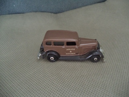 Matchbox 1933 Plymouth Sedan Brown police decast Collectable Toy Car