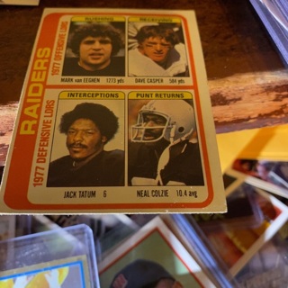1978 topps raiders offense defense ldrs checklist football card 