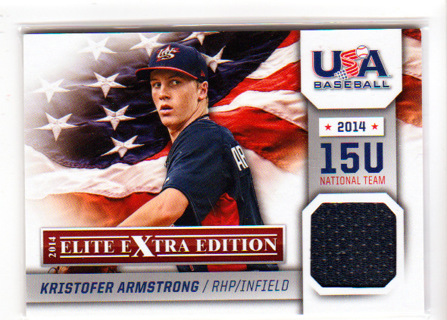 Kristofer Armstrong, 2013 Panini Elite Team USA Baseball RELIC Card #14, (L2