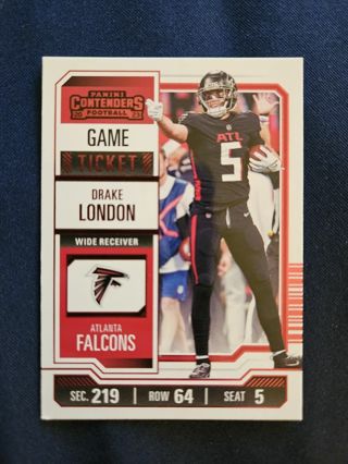 2023 Panini Contenders Red Game Ticket Drake London