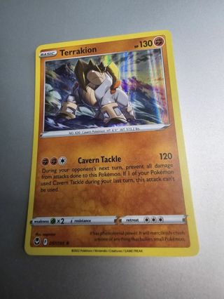 Pokemon Terrakion holo rare card 097/195