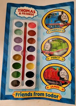 2008 Thomas & Friends painting book with 16 colors and brush