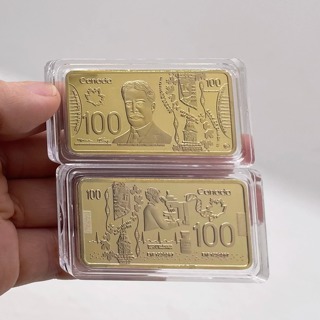 2022 Canada Gold Bar Collectible 999.9 Gold Plated bullion