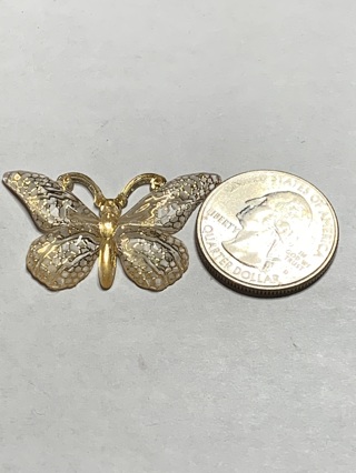 GOLD BUTTERFLY CHARM~#1~1 CHARM ONLY~FREE SHIPPING!