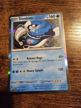 Pokemon Dondozo holo rare card 061/198