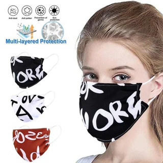 3-PACK Poly Mouth Face Masks Washable Cover Mask FREE SHIPPING
