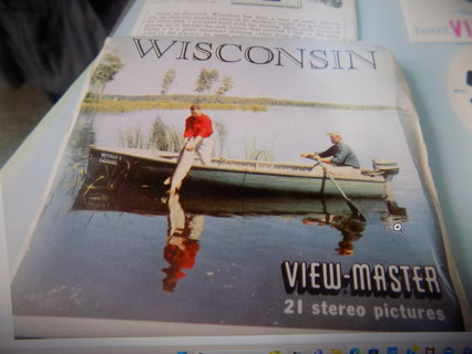 Vintage 1962 Wisconsin 3 Discs View Master Reels and colorful cover