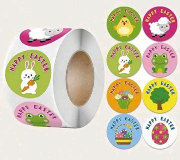 ➡️⭕NEW⭕(8) 1" HAPPY EASTER STICKERS!!⭕ANIMALS