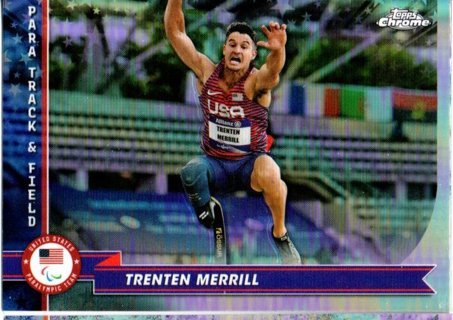 2024 Topps Chrome Olympics Trenten Merrill Refractor #199