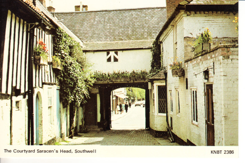 Vintage Postcard Saracen's Head, Southwell, England