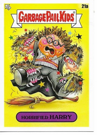 Brand New 2022 Topps Garbage Pail Kids Horrified Harry Sticker From the Book Worms Set