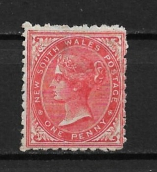 1886 New South Wales Sc70 1p Queen Victoria MH with fault