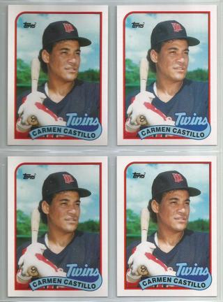 Lot of (4) 1989 Topps Traded Carmen Castillo #18T Twins
