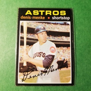 1971 Topps Vintage Baseball Card # 130 - DENIS MENKE - ASTROS - EXMT/NRMT+