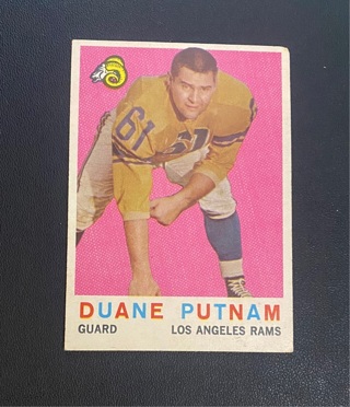 1959 Topps #59 Duane Putnam Football Card !