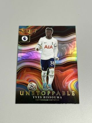 2022-23 Select EPL YVES BISSOUMA #2 Unstoppable SILVER PRIZM Tottenham Hotspur Football Card