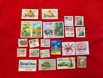 25 - Different 18c U.S. Postage Stamps.