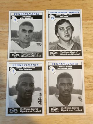 4 Pennsylvania High-school Football Cards