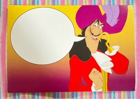 Disney Villains Captain Hook Postcard 