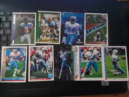 9 card NFL Houston Oilers/Titans lot rc