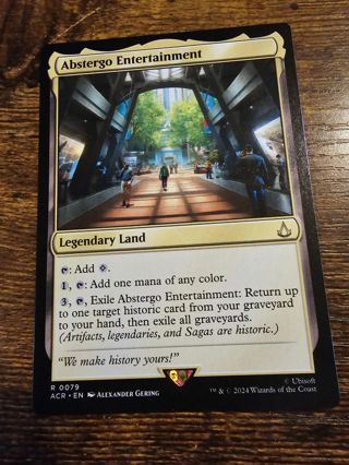 Magic the gathering mtg Abstergo Entertainment rare card Assassins Creed