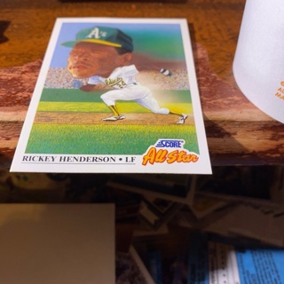 1991 score all star Rickey Henderson baseball card 