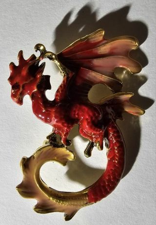 Red Dragon Brooch