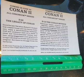 COLLECTIBLE CARD LOT of 9- CONAN- SML POSTCARD- AVENGERS- DOOMS- LENTICULAR GREEN HORNET