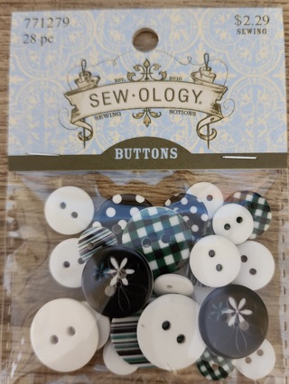 RESERVED - NEW - Sew-Ology - Buttons - 28 in package 