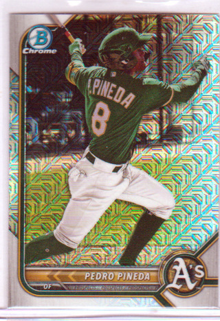 Pedro Pineda, 2022 Bowman ChromeMega Box Mojo Card #BCP-241, Oakland A's (EL)