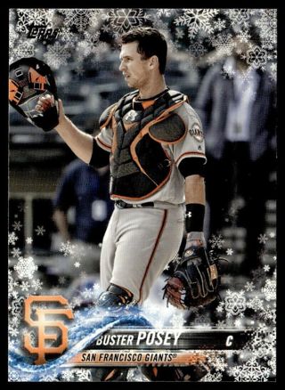 Buster Posey - 2018 Topps Holiday #HMW12 - SF Giants star catcher - MINT CARD