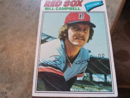 1977 TOPPS BILL CAMPBELL BOSTON RED SOX BASEBALL CARD# 166