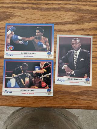 1991 KAYO Boxing trading cards.#246,247,#249