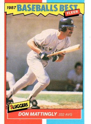 1987 Fleer Don Mattingly Baseballs Best