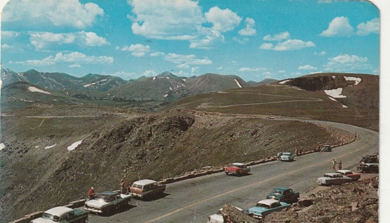 Vintage Used Postcard: C: 1962 Tundra Curves on Trail Ridge Rd, CO