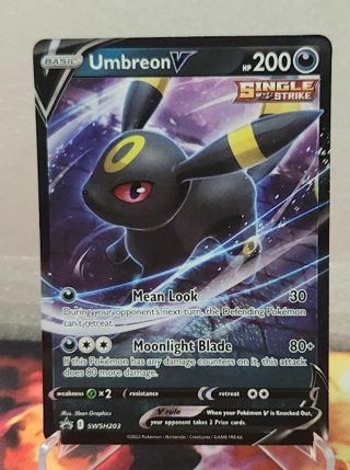 NM Ultra Rare Umbreon V Pokemon card TCG SWSH