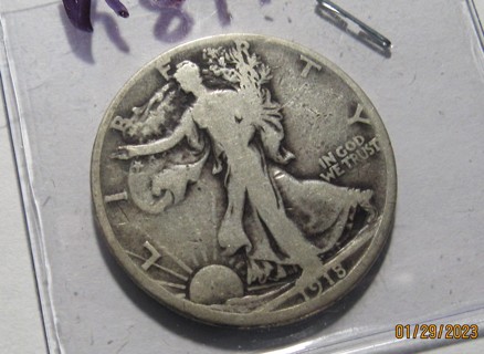 ★★1918-S WALKING LIBERTY HALF DOLLAR VG★★ **90% SILVER**